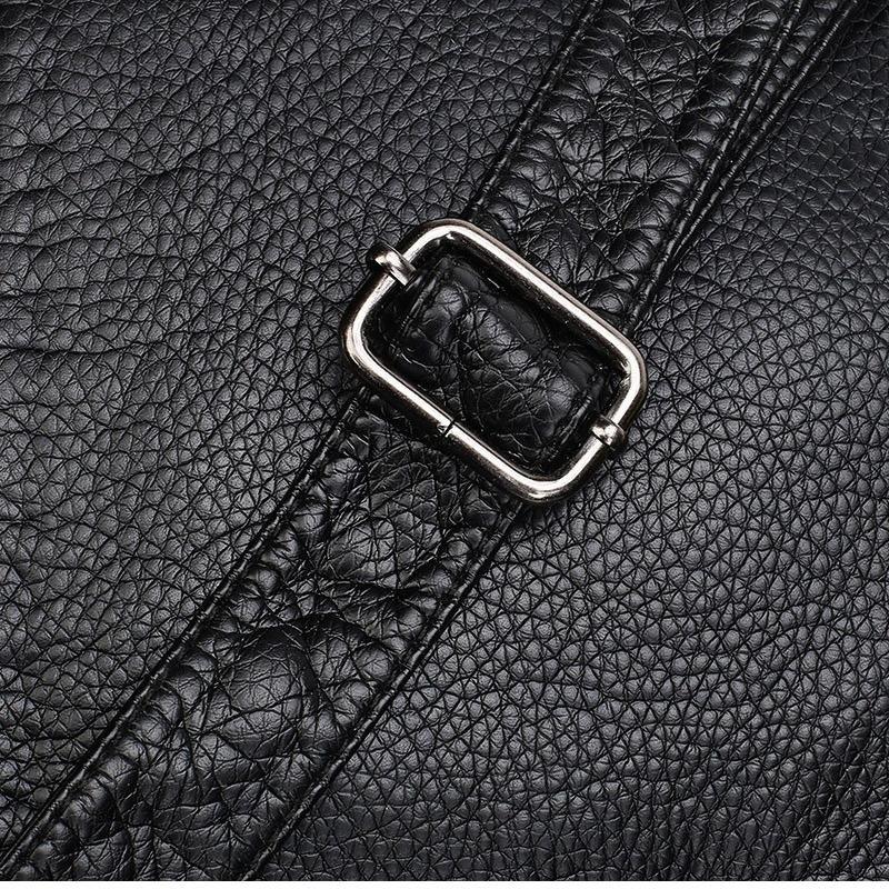 NIGEDU Damen-Rucksack aus weichem PU-Leder, Damen-Rucksack mit großem Fassungsvermögen, Schwarz, lässige Schultasche, Reisetasche, Tagesrucksack, Mochila