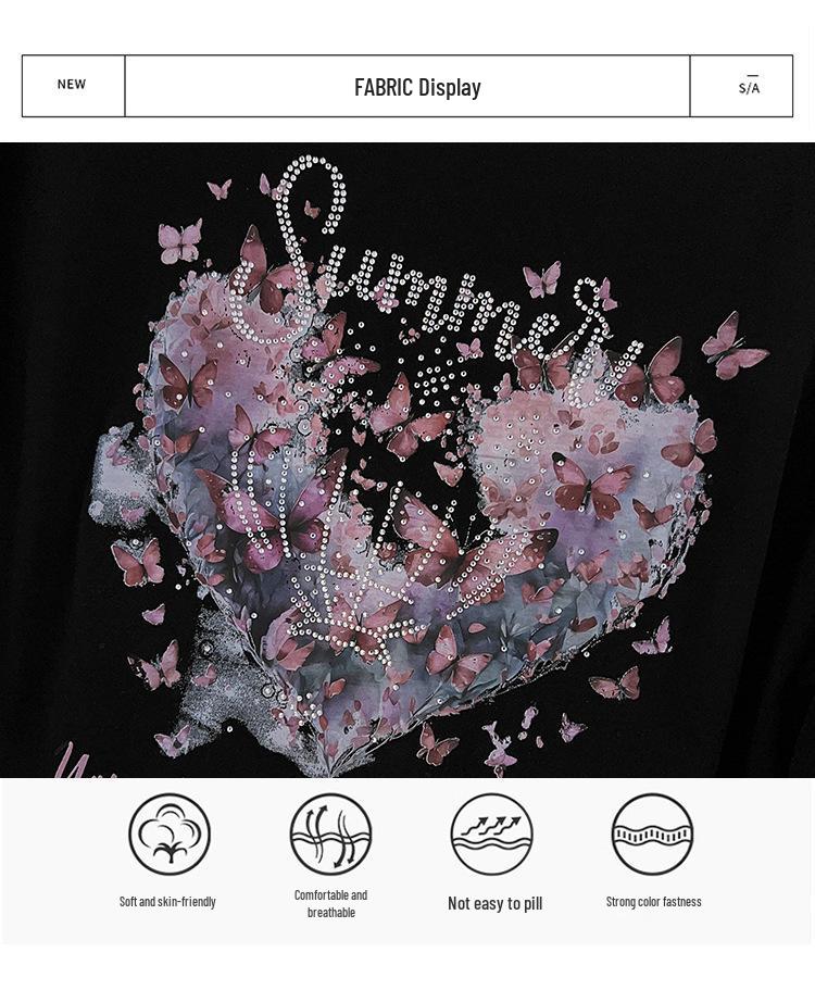 Damen Plus Size Lockere Passform Mittellanges Kurzarm Rundhals T-Shirt (Erhältlich in 200/300/350 Jin)