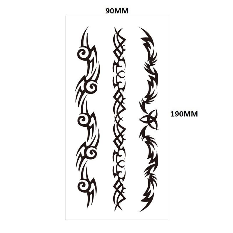English Tattoo Sticker Feather Red Lip Totem Arm Circle Set Simulation Waterproof Tattoo Sticker