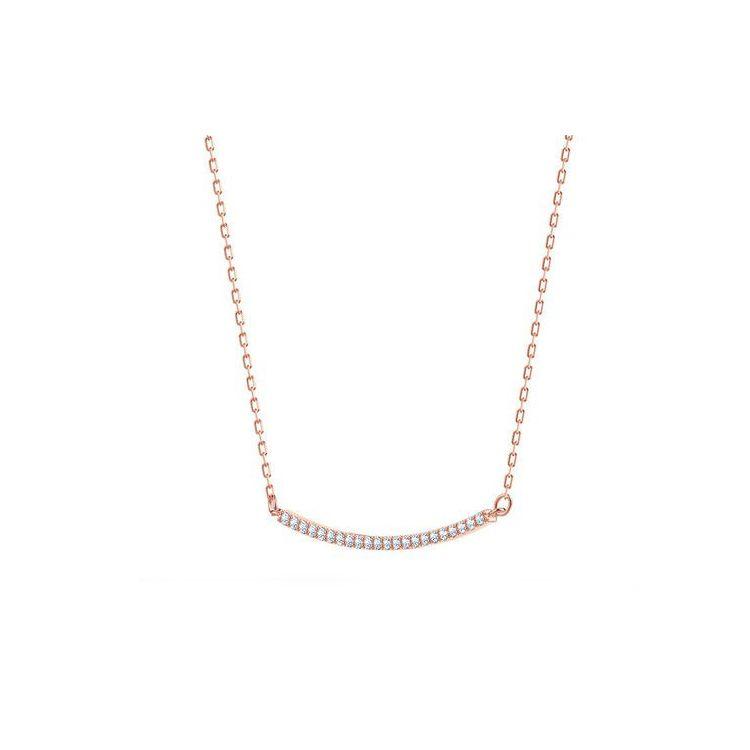 Swarovski Only Line Necklace Rose Gold Women necklace Rose-Gold-Tone 5464129 Box (Random Color)