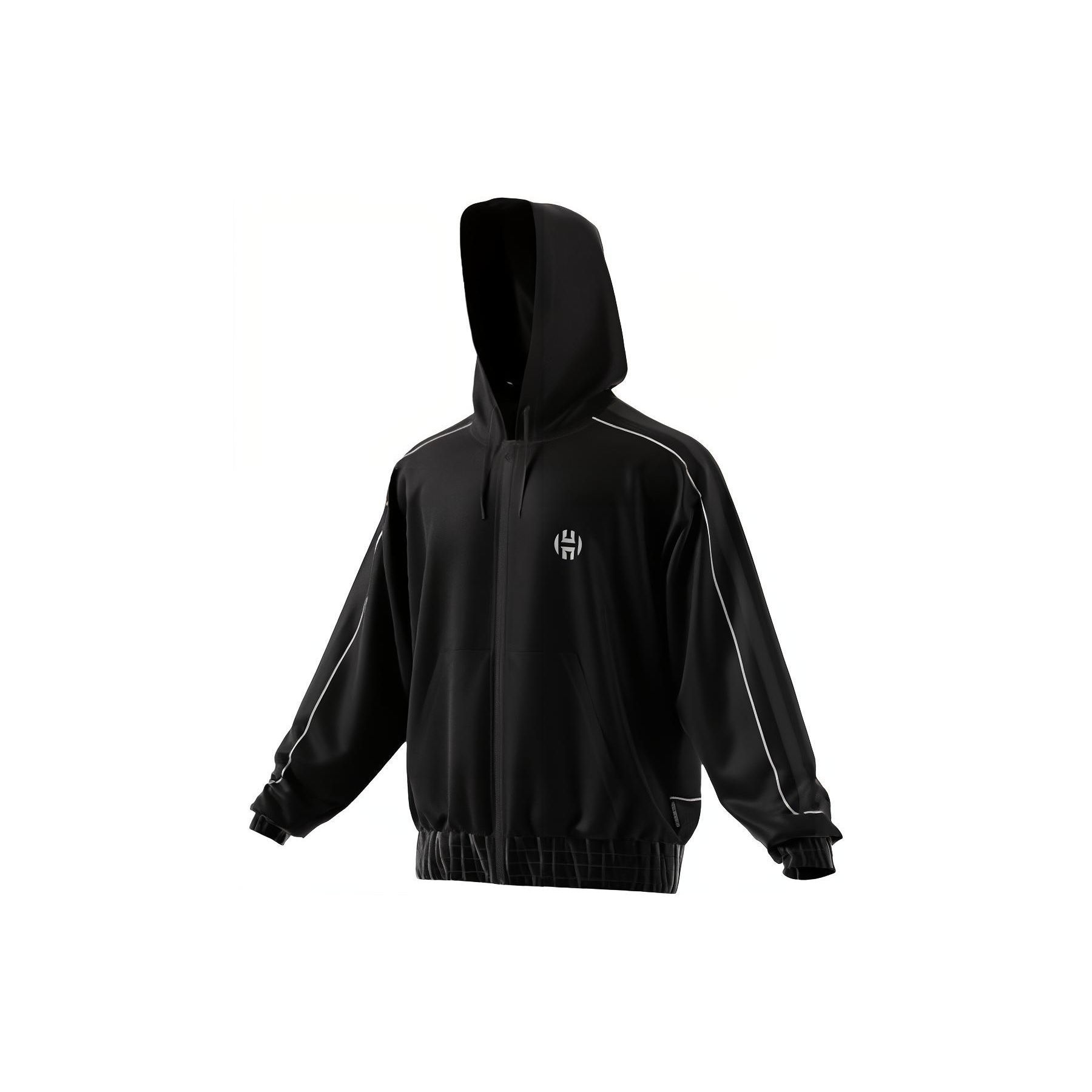 adidas Originals Men s Logo Full Zip Hoodie Black GI6675 XL