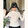 New Autumn and Winter Blouse Long Sleeved Round Neck T-shirt with Base Sweater Beautiful Top Japanese Kawaii Clothing