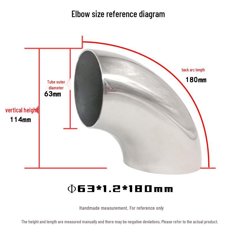 304 Stainless Steel 90° Elbow for Exhaust and Handrail Systems
