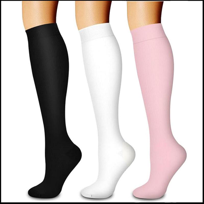 Compression Knee-high Socks Set for Running and Sports - Graduated Support, Multiple Pairs (3/4/6/8)