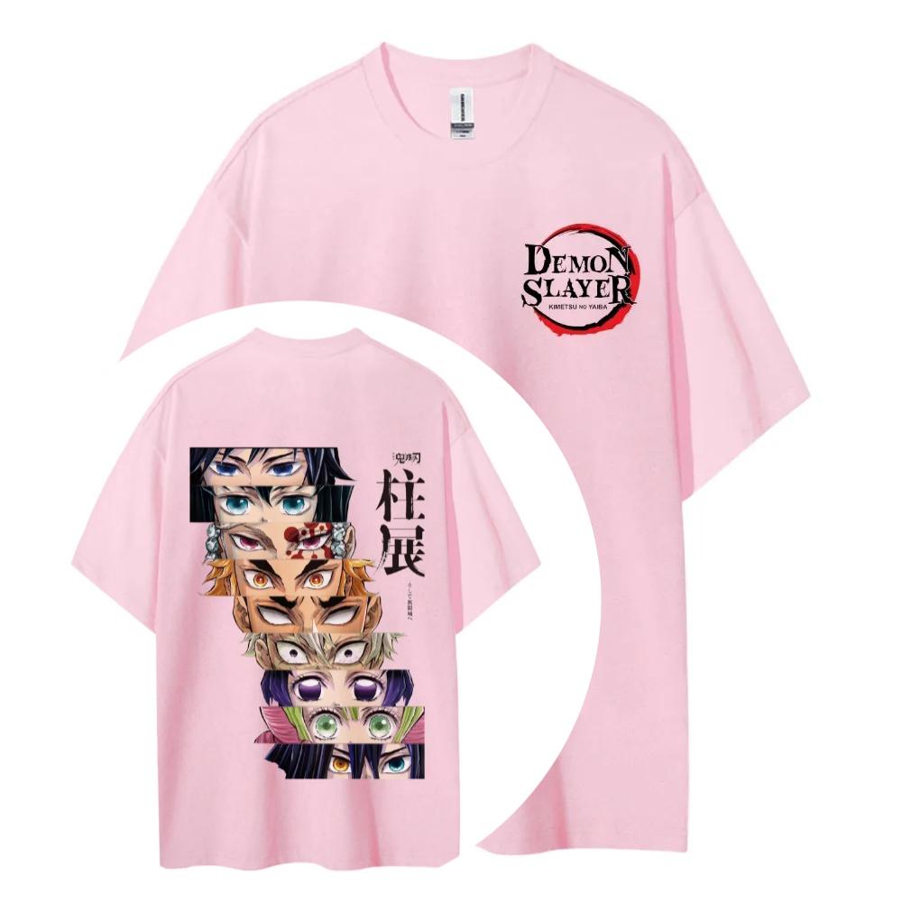 Demon Slayer Cotton Unisex Round Neck Anime TShirt Mens and Womens Summer Fashion High Quality Breathable Street TShirt