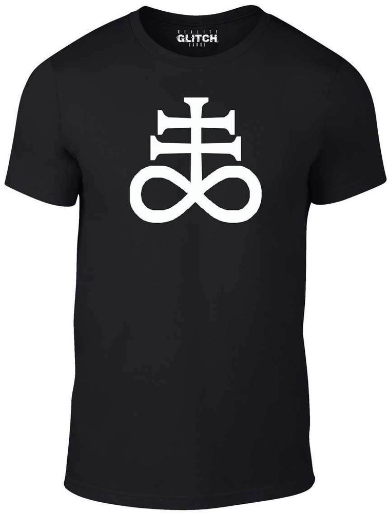 

Satanic Cross T-Shirt - Funny t shirt Satan retro devil bible anti christ witch S