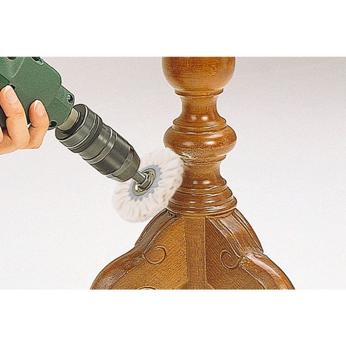 Polishing Kit - Wolfcraft - 2178000 - 5 Tools - Felt Disc - Cotton Disc