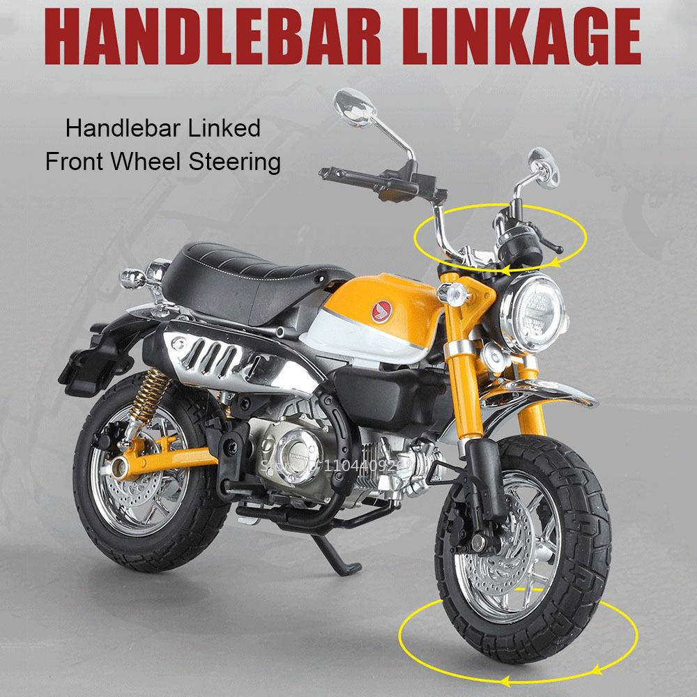Large Size 1:9 Honda Little Monkey R1250GS Motorcycle Model Toy Alloy Body Sound Light Shock Absorption Vehicle Collection Gift