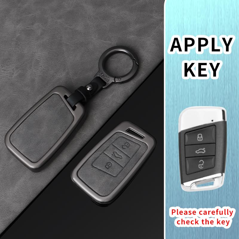 Interior Mouldings Zinc Alloy Car Key Case Cover Shell for VW Volkswagen Magotan GTE Passat B6 B7 B8 CC Skoda Fabia Superb Kodia