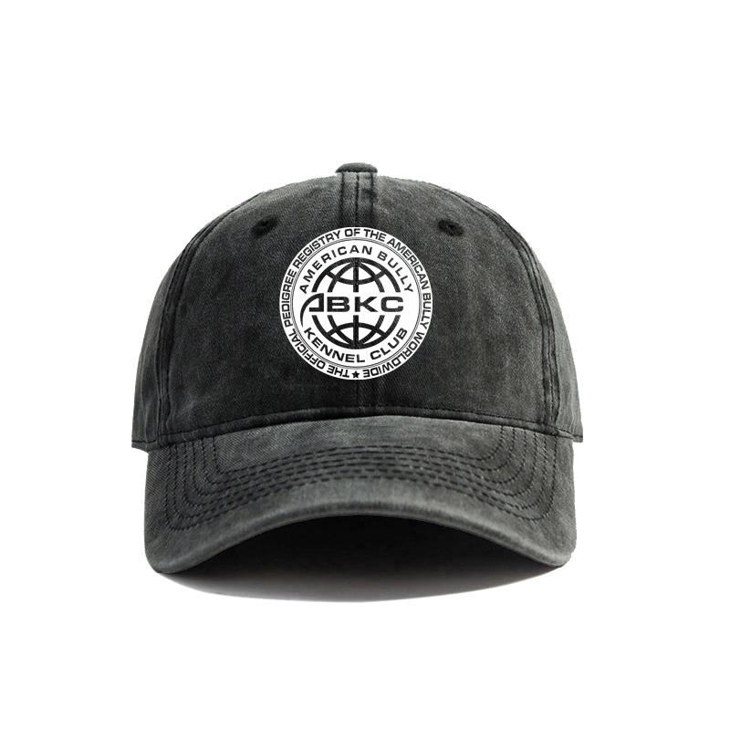 ABKC American Bully Kennel Club Baseball Cap Distressed Hats Cap Unisex Retro Outdoor Summer Adjustable Dad Hat MZ