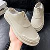 Chaussures à plateforme en maille d'été à enfiler pour hommes, couvre-pieds, chaussures à un seul pedal, chaussures paresseuses, chaussures respirantes tendance, sans talon