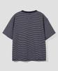 AGOD Back Incision Stripe Half T-Shirt [Black]