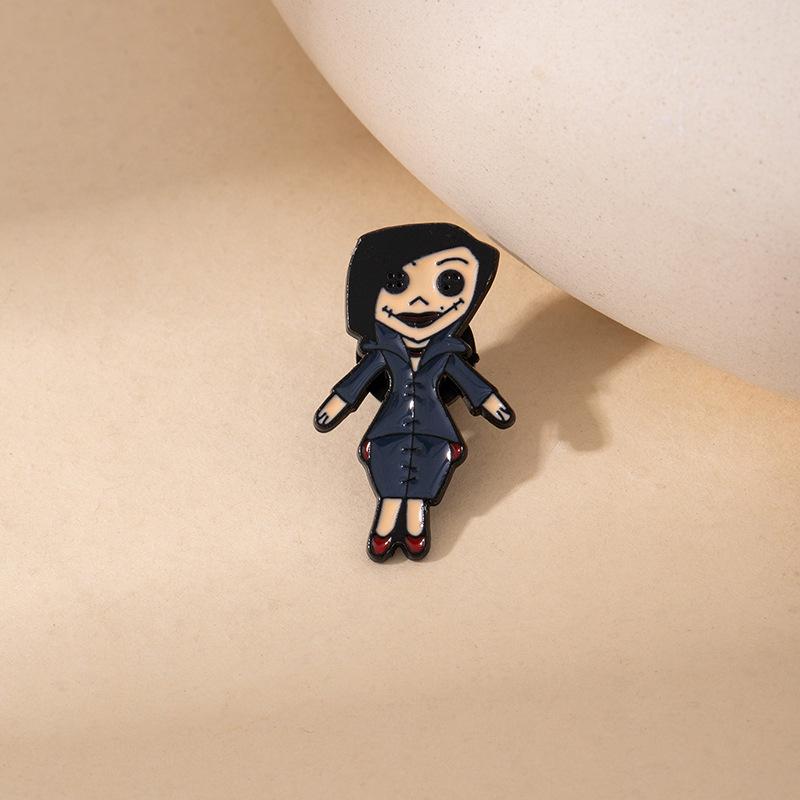 Cartoon Anime Ghost Mother Badge Pin Costume Accessories Creative Medal Zombie Bride Halloween Brooch
