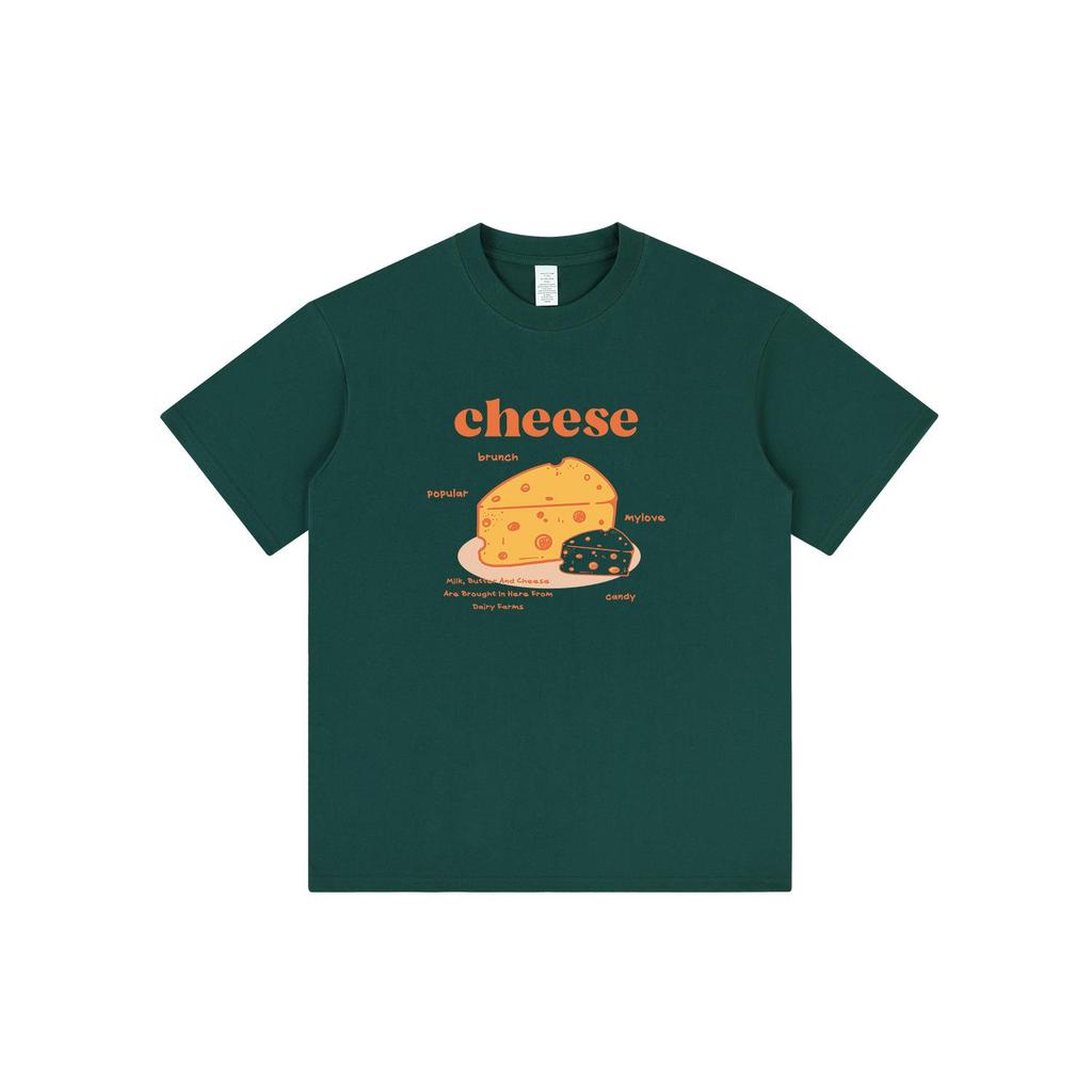 Unisex Retro Cupcake Käse Grafik T-Shirt - Japanische Lockere Passform, Kurzarm, Sommer 2024 Trend