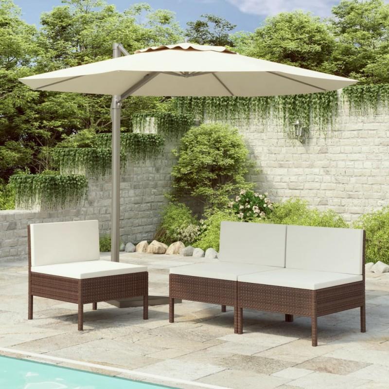 Day and Night - Day and Night Garden Chairs 2 Units with Brown Synthetic Rattan Cushions