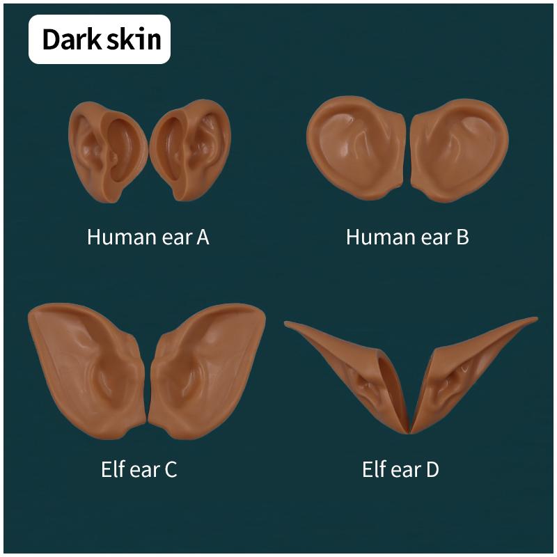 DBS Blyth Puppe Ohr Menschliche Ohren, Elfenohren Mit Ton befestigt, kein Schneiden erforderlich Weiße Haut, Bräunliche Haut, Dunkle Haut, Natürliche Haut