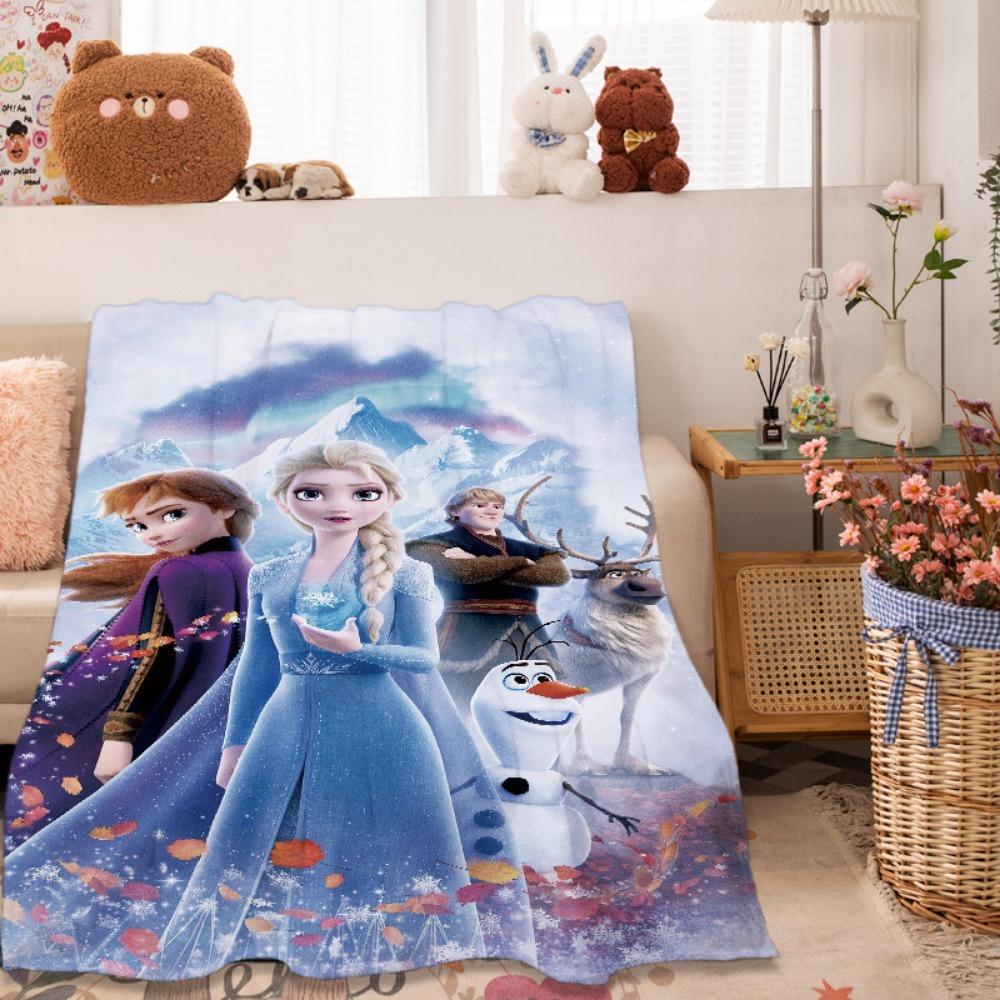 Ice and Snow Princess  Flannel Blanket, Lightweight  Blanket, Sleeping Blanket, Sofa Blanket, Adult Andchildren's Travel Blanket