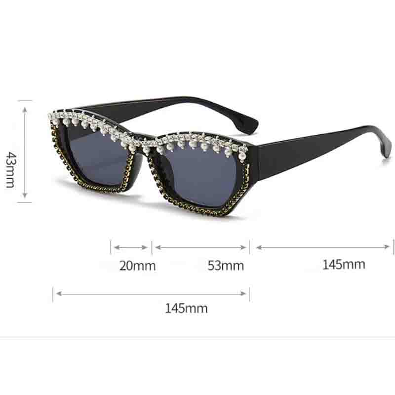 New Small Frame Square Sunglasses Women Decorate Diamond Luxury Sunglasses Women'S Outdoor Travel Eyewear Uv400