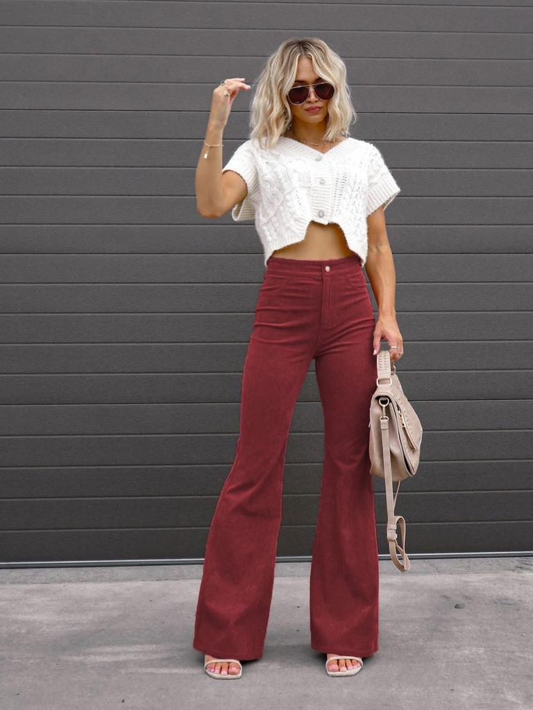 Winter New Solid Velvet Casual Fashion Personality Women's Pants Trendy Brand Casual