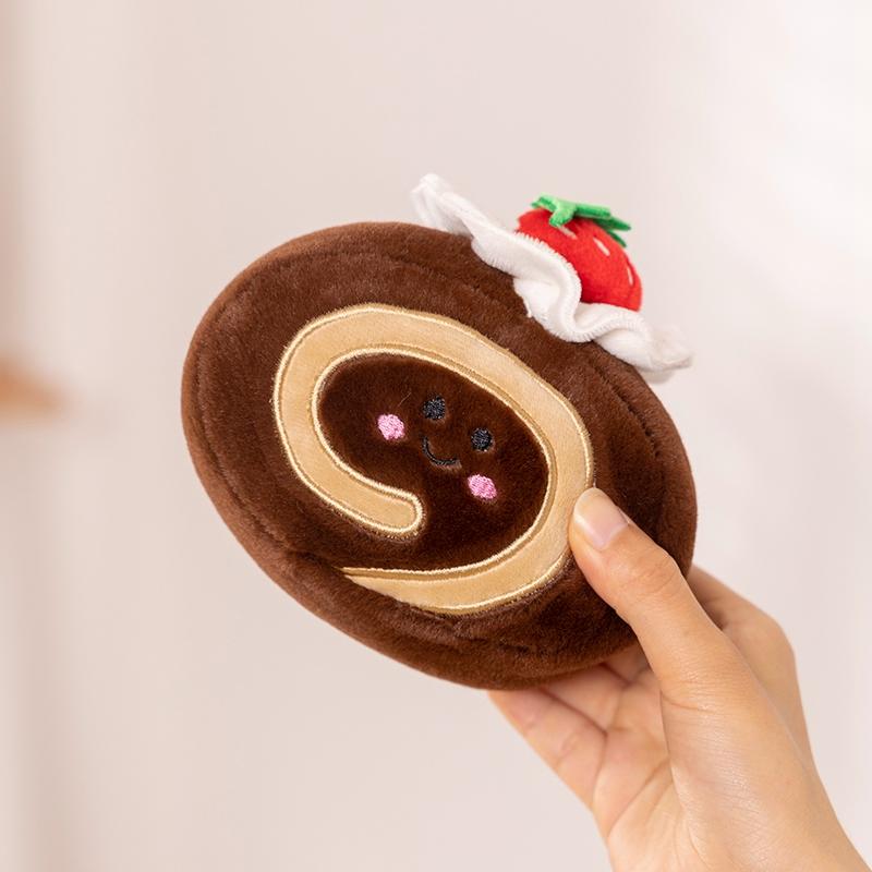 Simulation Colorful Cake Plush Pillow Toys Cushion Soft Stuffed Strawberry Swiss Roll Plush Toys for Children Girl Birthday Gift