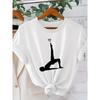 European Size Women'S T-Shirt with Pilates Heart Design, Featuring Silhouette