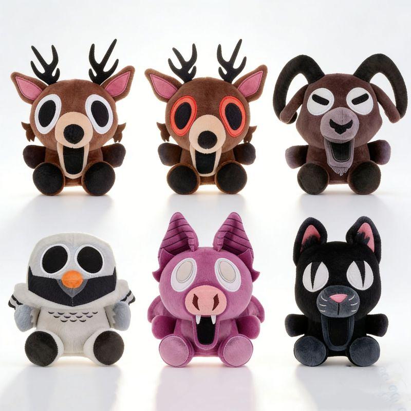 New 99 Nights In The Forest Black Cat Deer Bat Owl 99nights Plush Doll Cute Anime Peripherals Toy Birthday Gift