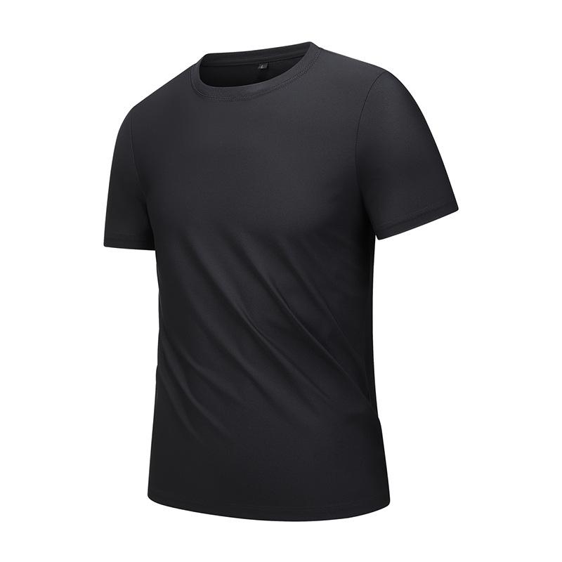 Men's Quick-Dry Ice Silk Breathable T-Shirt - Short Sleeve, Dynamic Pique Nylon for Running & Fitness