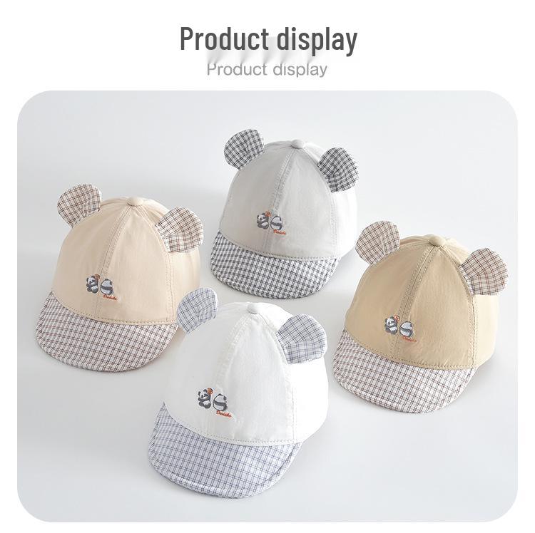 Kids' Cotton Baseball Cap with Bear Ears - Windproof and Sunproof