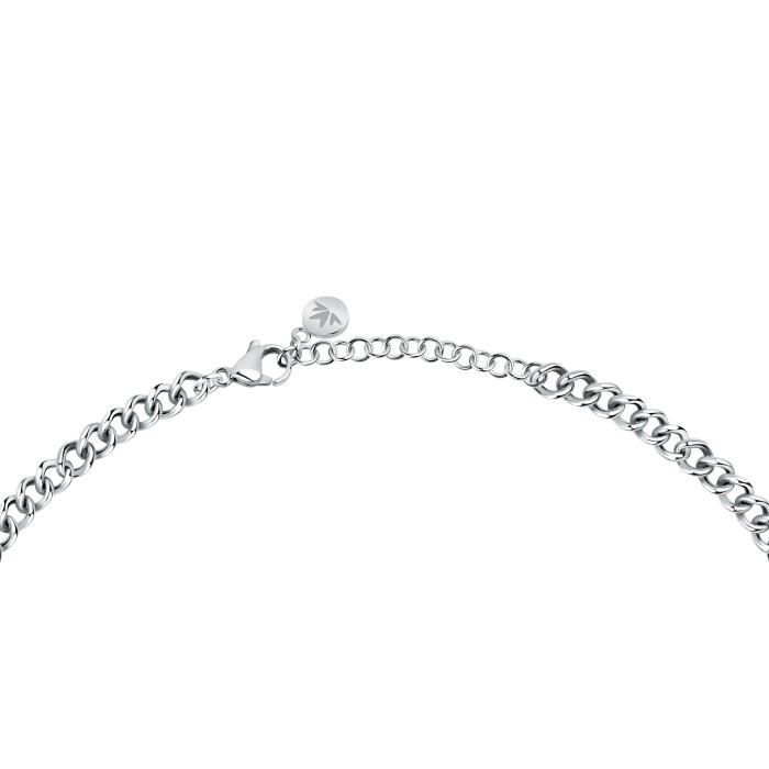 Collier en acier - MORELLATO - SAUY01 - Gris - 40+5CM - Talisman avec cristaux