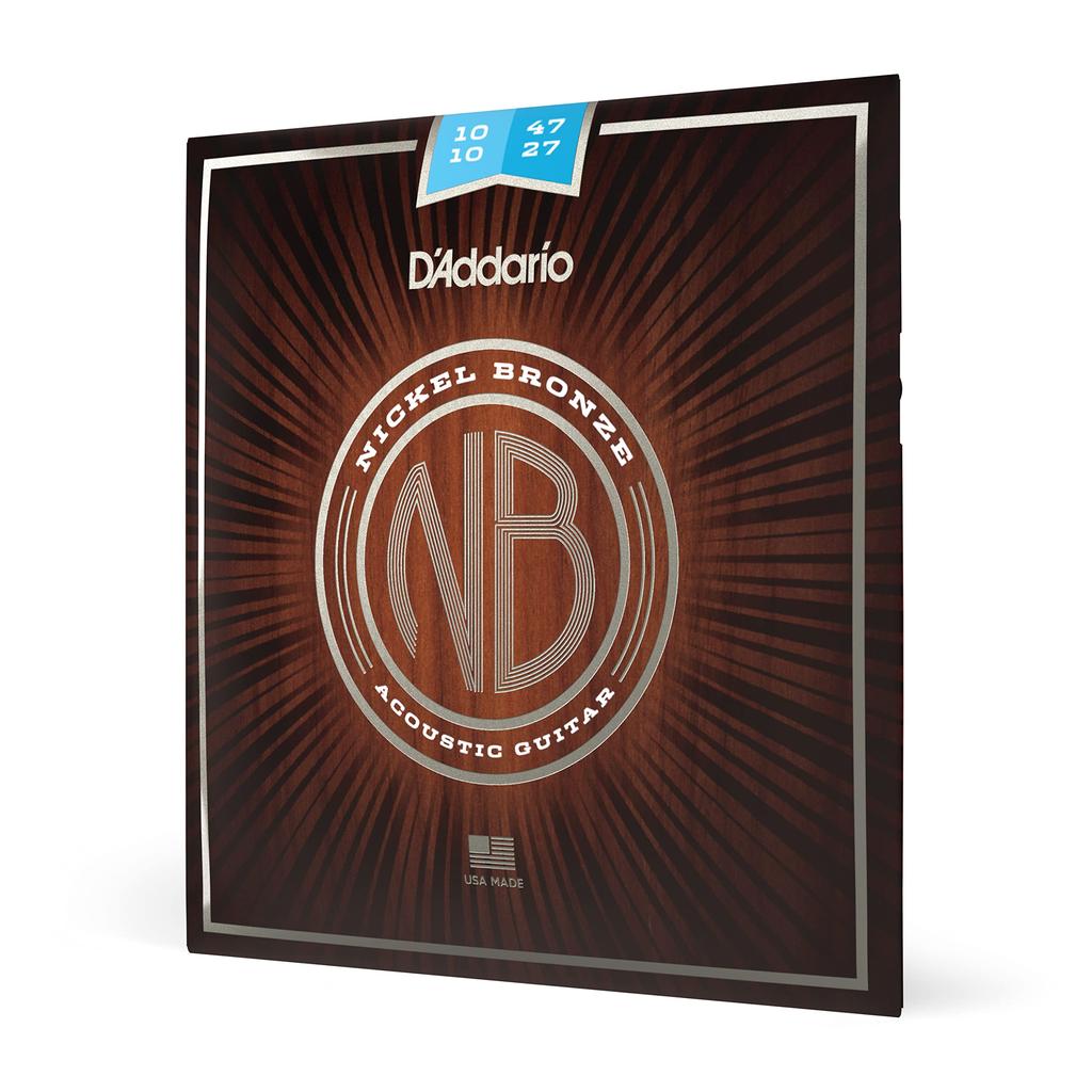 Acoustic Guitar Nickel Regular D'Addario Strings, Bronze, Light, 12-String, .010-.047, NB1047-12