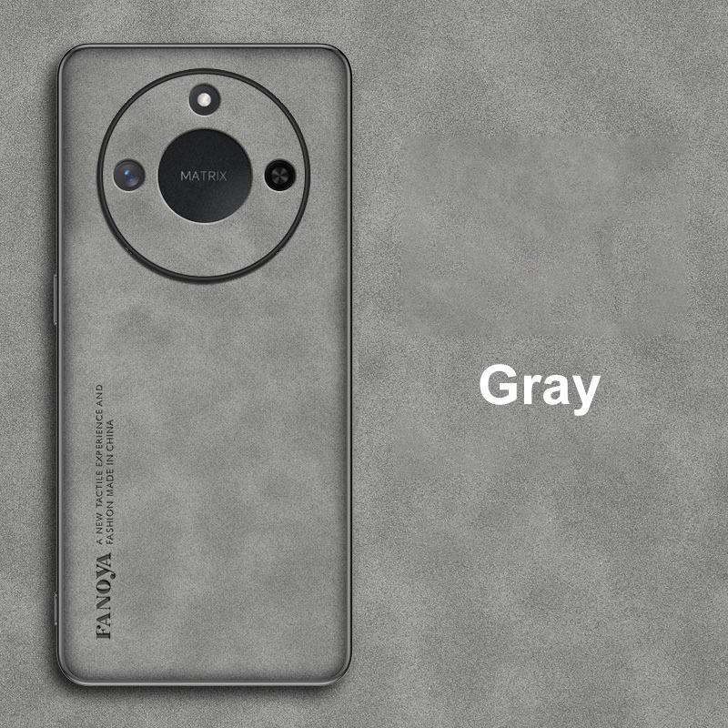 

Для Honor X9C Смарт-чехол Роскошный чехол для телефона из ПУ кожи Для Honor X9C Смарт Задняя крышка Матовый силиконовый Противоударный Полная защита Honor X9C Smart серый