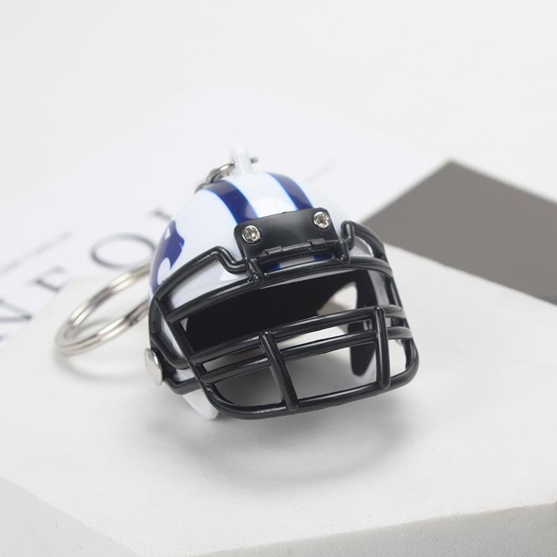 Rugby Helmet Keychain: Mini American Football Pendant Ornament In Stock