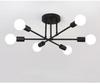 Postmodern Multiple Rod Iron Sputnik Ceiling Lamp Chandelier Vintage Industrial Light Lighting Fixture Kitchen Luminaire