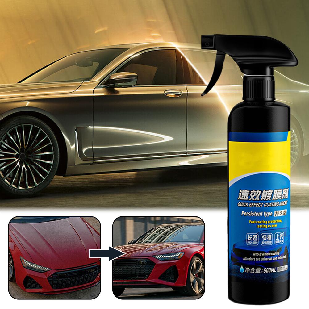 Car Coating Spray 500ml Quick Effect Scratch Wax Polish Waterless Wash Oil Film Glass Cleaner for auto Trucks Motorcycles