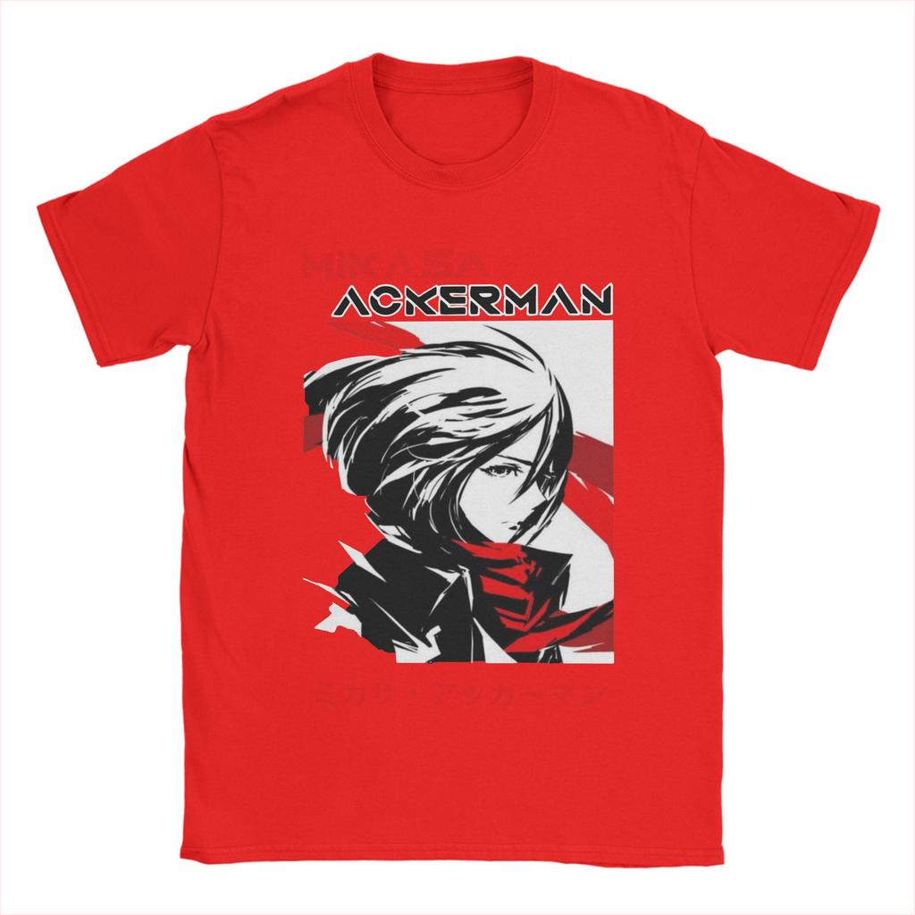 Cool Ackerman Attack On Titan T-Shirts Men Round Neck Cotton T Shirts Shingeki No Kyojin Short Sleeve Tee Shirt Graphic Clothes