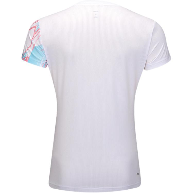 Li-Ning Breathable Quick-Dry Badminton Shirt Women tops Standard-White AAYU150-2