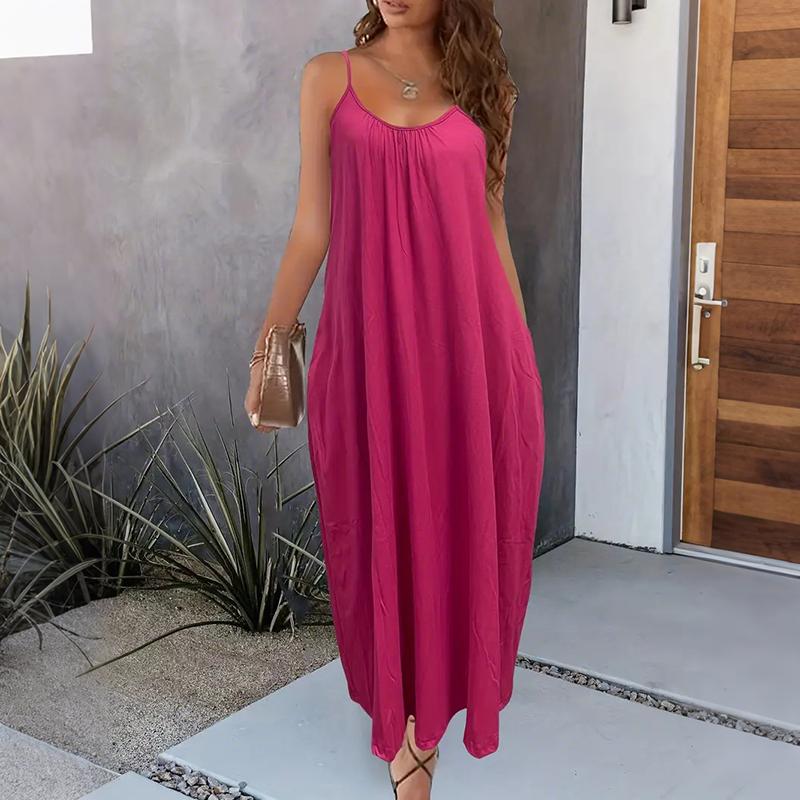 

Женское повседневное пляжное богемное платье в отпускном стиле, однотонное, цельное XXL