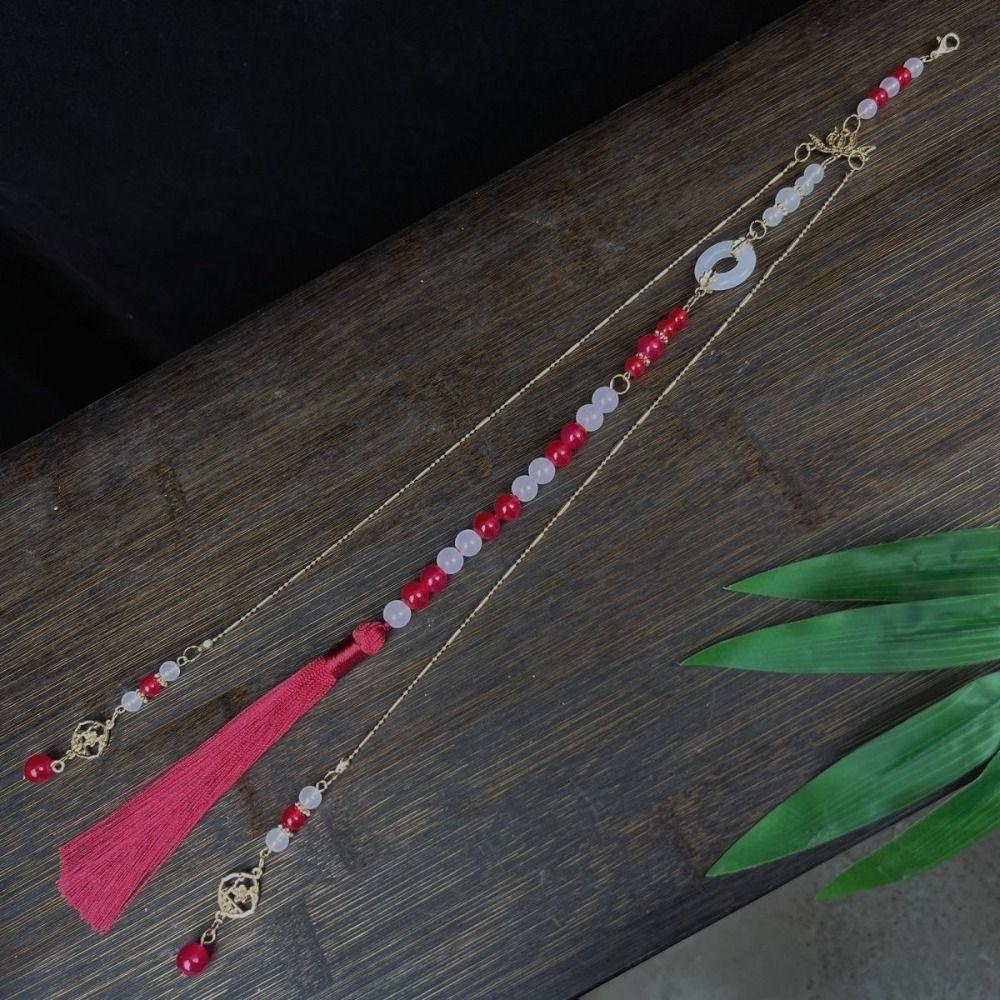 Pearl Chinese Pearl Necklace Tassel Ethnic Pearl Pendant Sweet Hanfu Necklace  Cheongsam