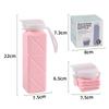 Bouteille d'eau pliable en silicone 620 ml Étanche Bouchon à paille rabattable avec dragonne de transport Bouteille pliable portable pour voyage randonnée cyclisme