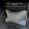 Leather Car Seat Bone Pillow: Breathable Massage Neck Pillow for Home and Car, Four Seasons Comfort.