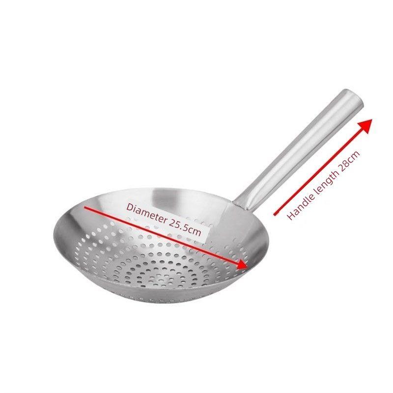 

Stainless Steel Skimmer Spoon with Filter Mesh for Hot Pot, Dumplings, and Home Use, Fine Mesh Strainer, Kitchen Utensils Thickened Stainless Steel Colander 26 #