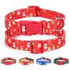 Explosions Christmas Large Dog Collar Pet Leash Set Soft Nylon Accessory Comfortable Strap Classic Luxury Style for Larger Pets