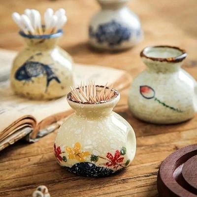 1 ud. Portapillos de Cerámica Retro - Decoración Creativa para Cocina y Comedor, Adecuado para Uso en Hogares y Restaurantes