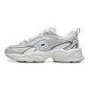 Fila Asas Tecido Couro Sintético Leve Esportivo Cano Baixo Casual Sapatos Mulher ténis Branco Cinzento F12W226118FSA