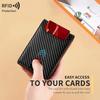 Portafoglio da Uomo in PU con Clip Portasoldi Portafogli Anti Rfid Bloccante Portacarte di Credito Magico Porta Carte di Credito