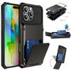 Solid Color 180°Flip Wallet Card Slot Shockproof Phone Case For iPhone 16 Pro Max 14 11 12 13 15 Pro Max Mini Bumper Back Cover