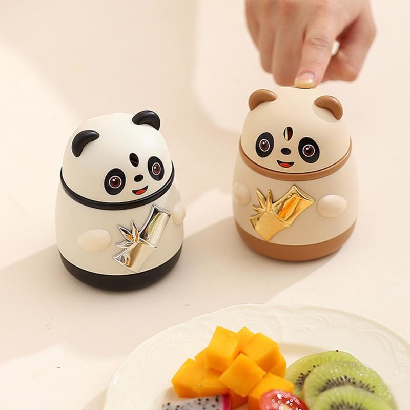 Niedlicher Panda Zahnstocherhalter Behälter Automatischer Zahnstocherspender Drucktyp Zahnstocherbox für Zuhause Bar Party