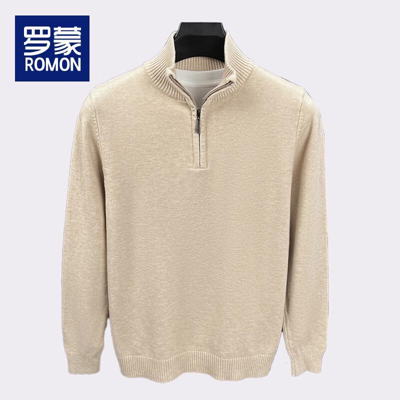 Romon Men's Half-Zip Stand Collar Sweater WLW8807