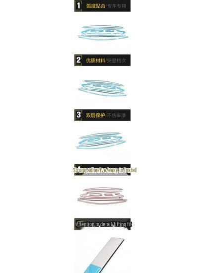 Trumpchi GA3S Stainless Steel Window Trim & Glass Protector