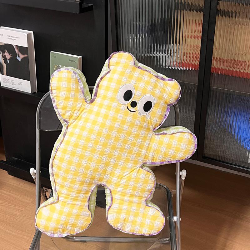 

Прекрасная мультяшная плюшевая подушка в виде медведя, мягкая плюшевая игрушка, ультра-супермягкая ткань, подушка для дивана в виде медведя, креативный рождественский подарок на день рождения 50cm жёлтый